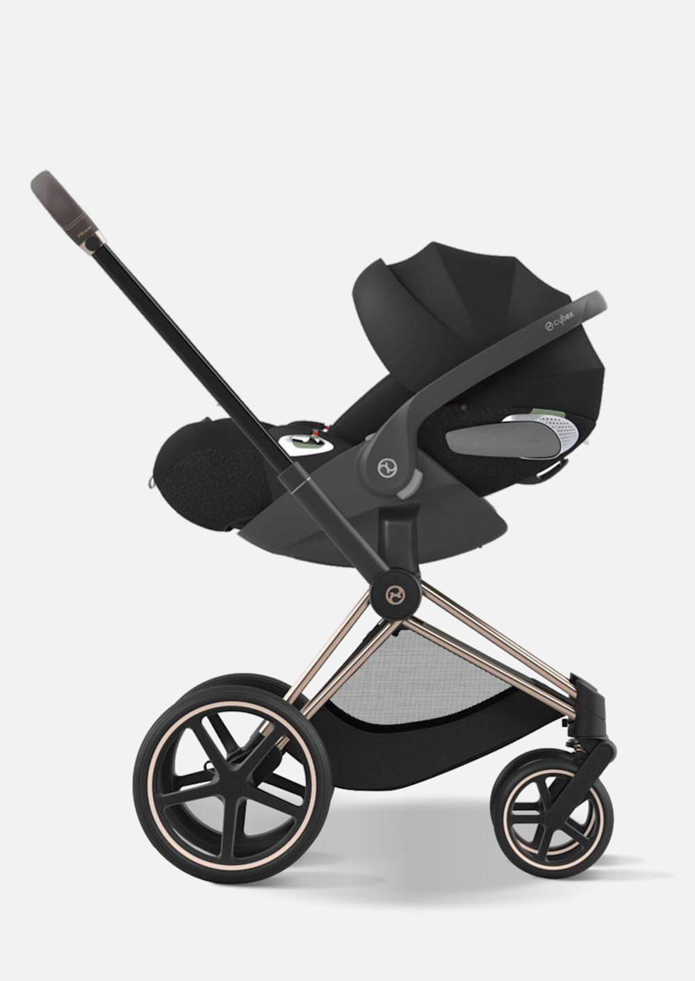 Cybex Детская коляска Priam IV Rosegold 2 в 1 цвет Sepia Black
