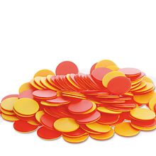 Фишки счетные 2х цветные. Красный/Желтый, 25 мм., 200 шт.