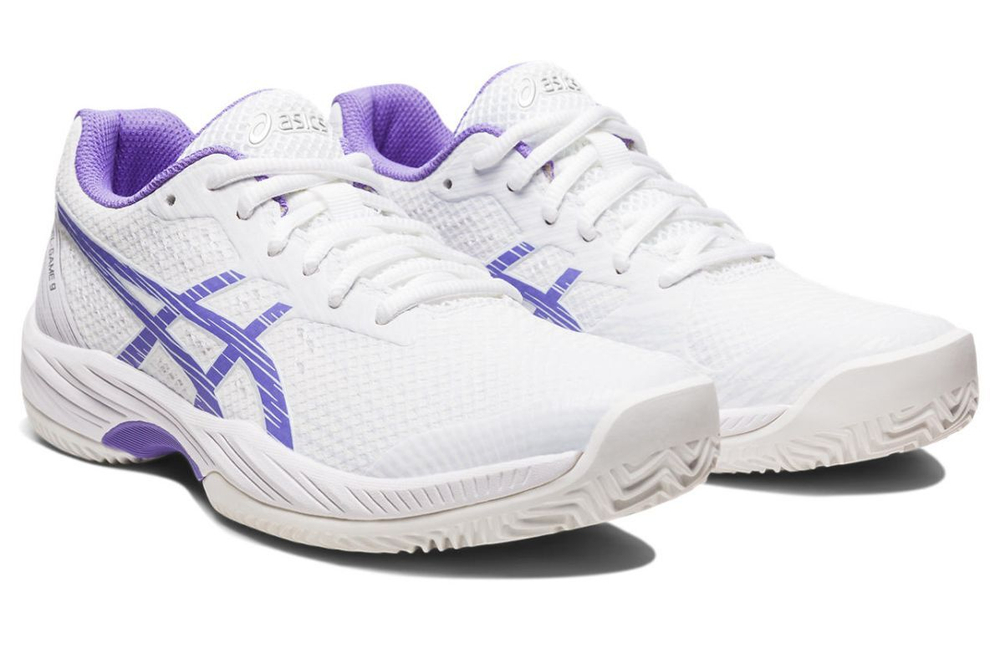Женские Кроссовки теннисные Asics Gel-Game 9 Clay/OC - white/amethyst