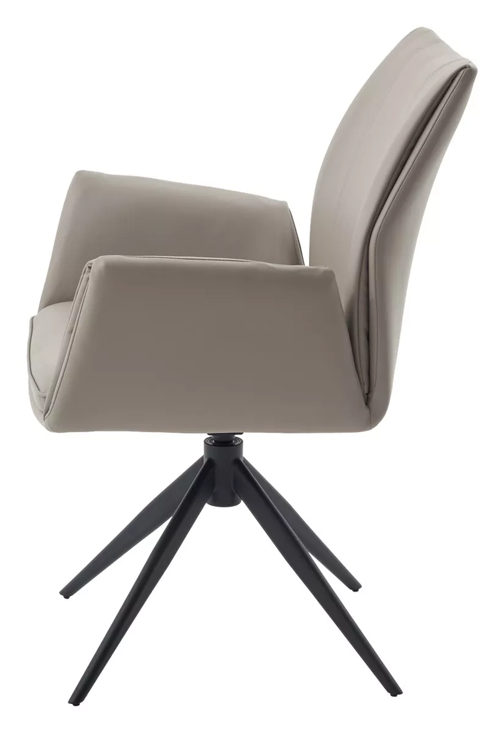 Стул YOZEF 360 град. поворот. HF017-09 Латте, экокожа / Черный, ®DISAUR