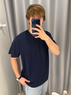 Футболка BASIC MAN, темно-синяя