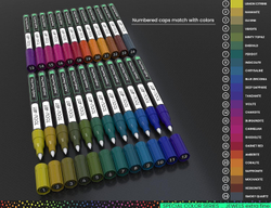 TOOLI-ART акриловые маркеры фломастеры 24 24 Jewel Dark Tones 0,7 мм