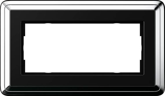 Рамка 2-модульная Gira ClassiX хром/черный 1002642