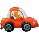 Фольгированный шар-фигура «Котэ в машине» AIR, 71 см