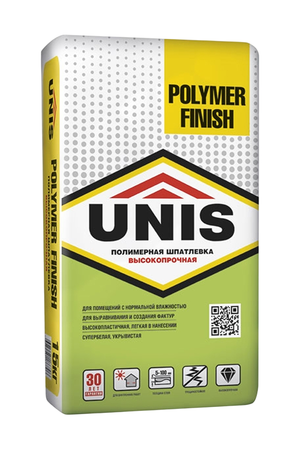 Шпатлевка полимерная POLYMER FINISH UNIS 15кг