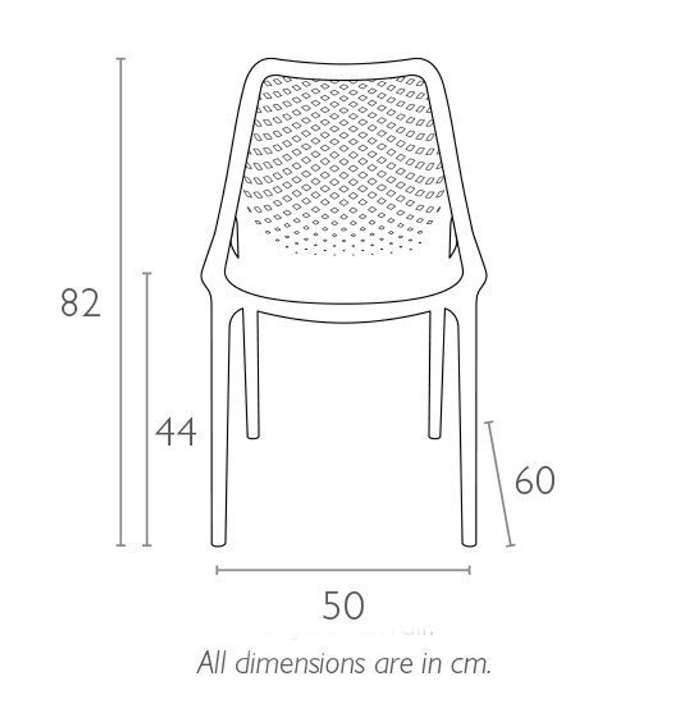 Комплект пластиковой мебели Siesta Contract Sky Folding 60 Air, темно-серый