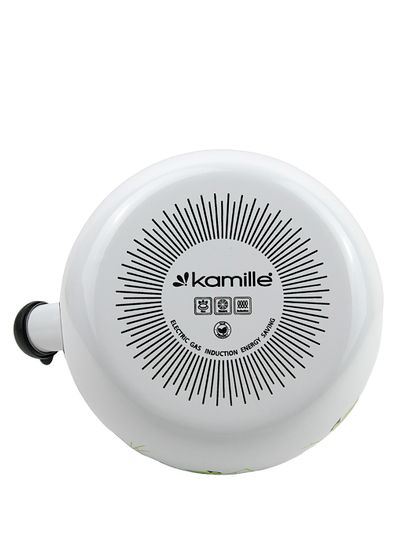 Чайник 2,2 л. эмалированный со свистком Kamille KM 1030 с черной бакелитовой ручкой