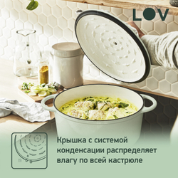 Кастрюля с крышкой Tefal LOV 25 см E2580404