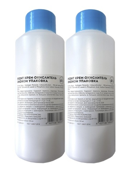 POINT. Оксид ЭКОНОМ (крем-окислитель, эмульсия, оксигент, оксидант) 6%, 2*100 мл