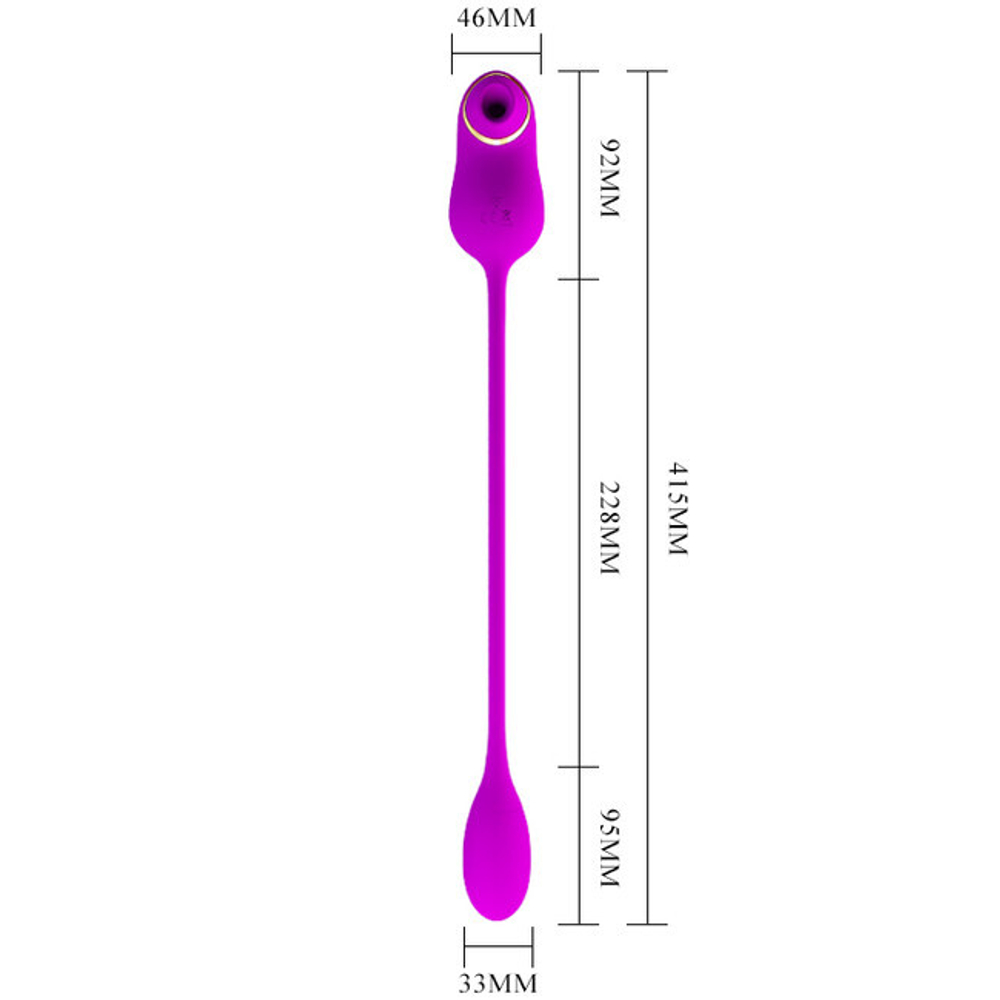 Вакуумный клиторальный стимулятор с виброяйцом Kama (Цвет: фиолетовый)