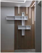 Потолочно-стеновые рейки с подсветкой из Сосны 40х40мм