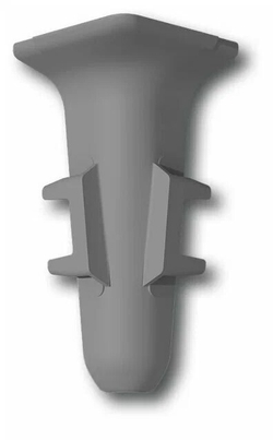 Угол внутренний для плинтуса 70мм "Деконика", 187 Алюминий темный