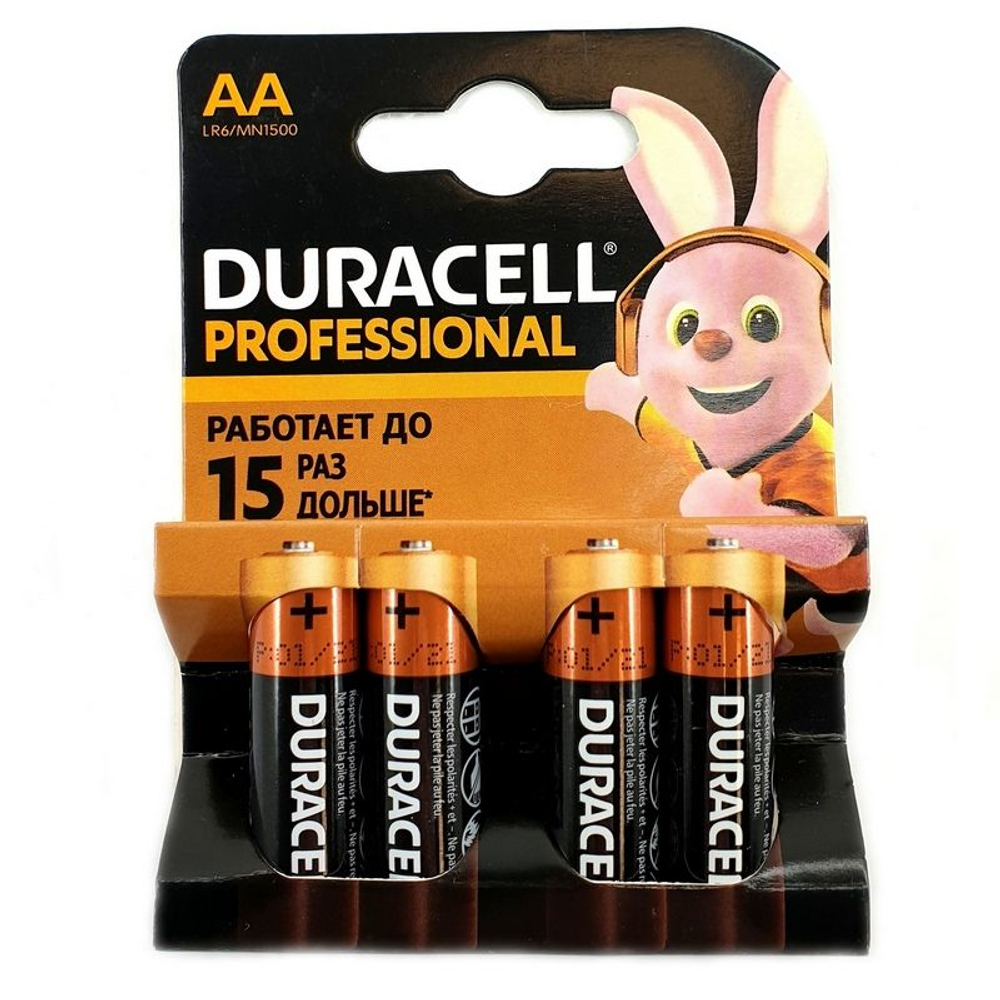 Батарейка DURACELL PROFESSIONAL AA в набор 4 штук