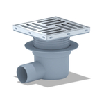 50 трап с гориз. спуском, рег решетка 150х150 нерж, СУХОЙ АНИ пласт TQ5612