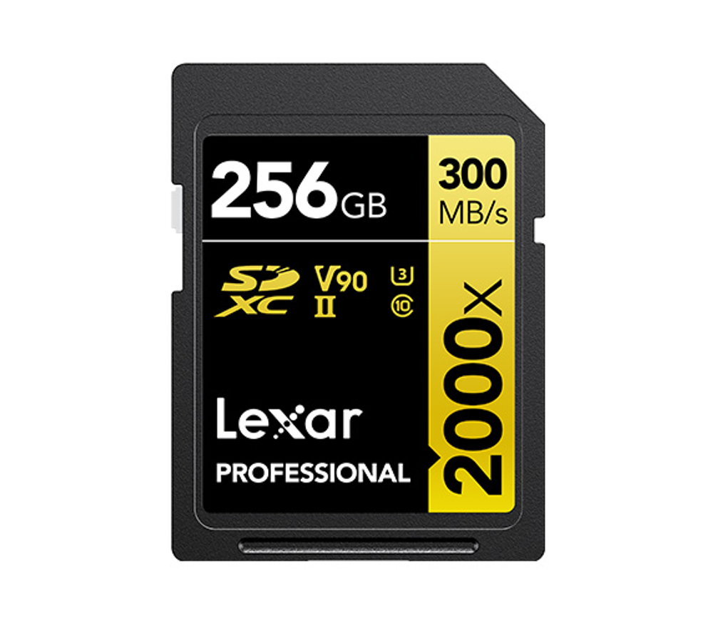 Карта памяти Lexar SDXC 256GB Professional 2000x UHS-II U3 V90 (300/260 MB/s)