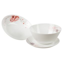 Тарелка White Fox WF-STD19 Summertime десертная опаловая с деколью 19 см. | White Fox