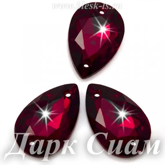 Пришивная капля Dongzhou с 2 отверстиями, Дарк Сиам