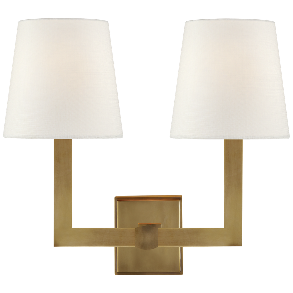 Настенный светильник Visual Comfort Square Tube Double Sconce