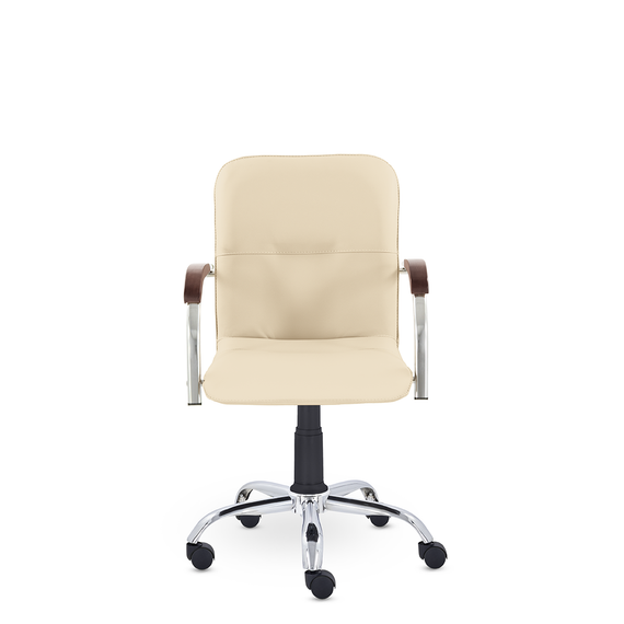 Кресло Самба GTP СН D8 (темный орех) S-0428 (бежевый)