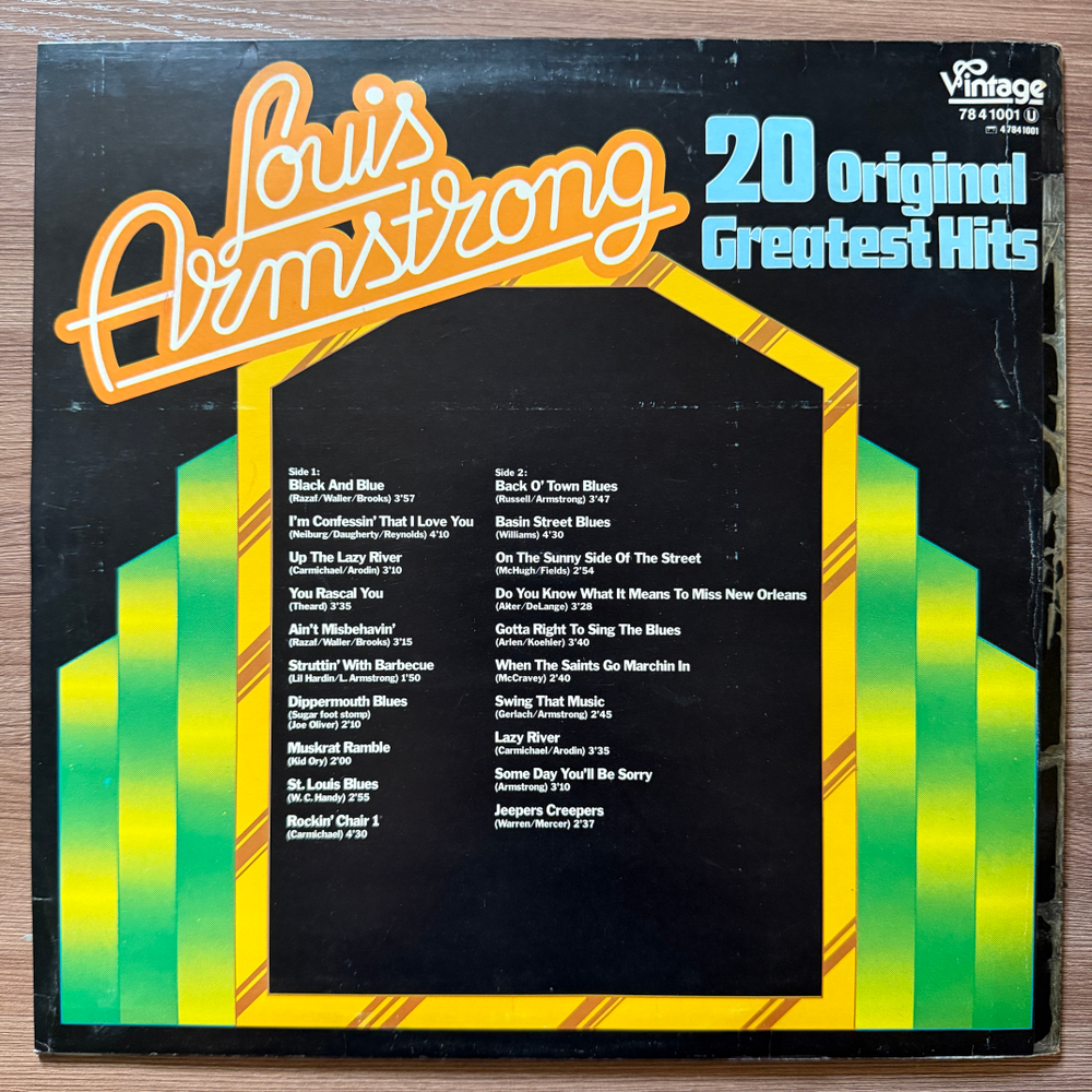 Louis Armstrong ‎– 20 Original Greatest Hits (Италия 1980г.) Т