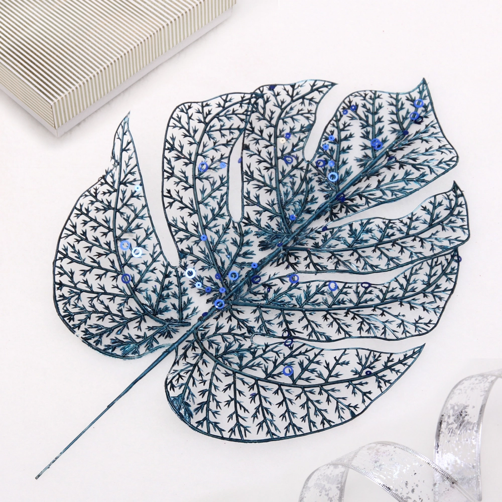 Ветка декоративная «Сказочный папоротник» 40 см, Сапфир