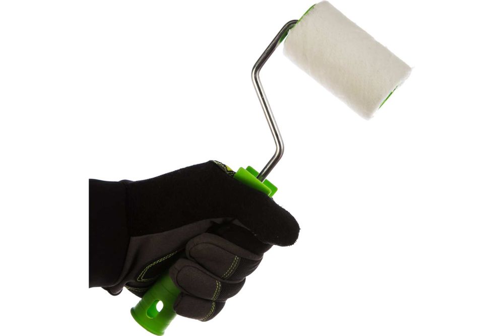 Валик "ВЕЛЮР" с ручкой, 75 мм, ворс 5 мм, D 36 мм, D ручки - 6 мм Россия// Сибртех 80131