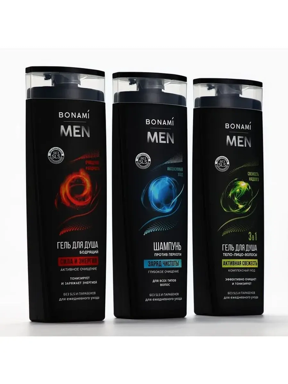 Гель для душа бодрящий For men, сила и энергия, 400 мл, BONA