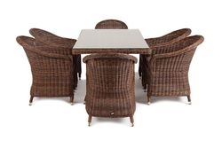 "Эспрессо" обеденная группа плетеная, цвет коричневый