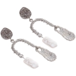 Серьги из гиппоалергенного сплава «АЛЕГРО», цвет серебро и золото, 6,5см