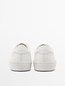 Massimo Dutti Кроссовки из замши, белый