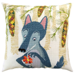 "Волки и елки"-СU061  подушка