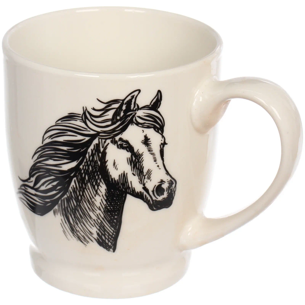 Кружка керамическая 320мл «Королевские кони», микс рисунков