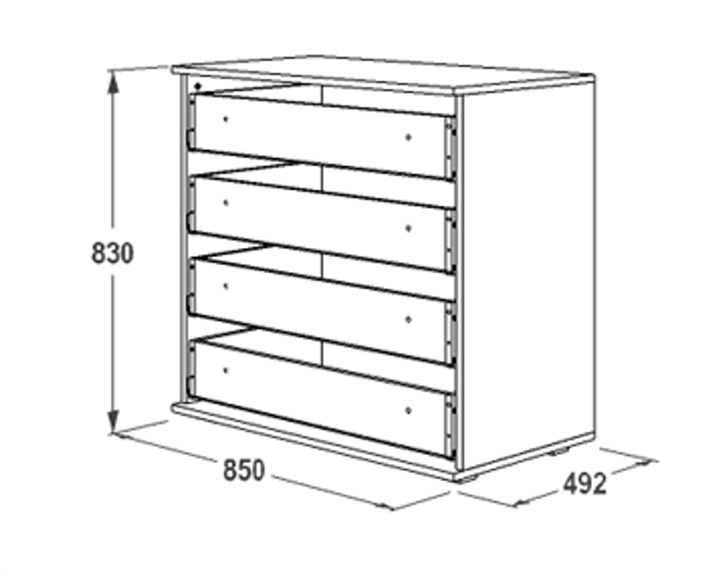 Комод "Ольга-14" (дуб сонома), ЛДСП/МДФ, Фант-мебель, г. Волжск