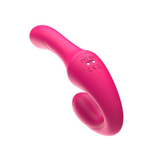 Розовый вибратор с клиторальным отростком и пультом ДУ- 19,6 см. (Цвет: розовый)