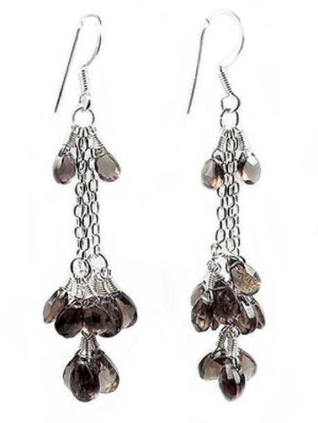 Серьги "Рахиль" раухтопаз