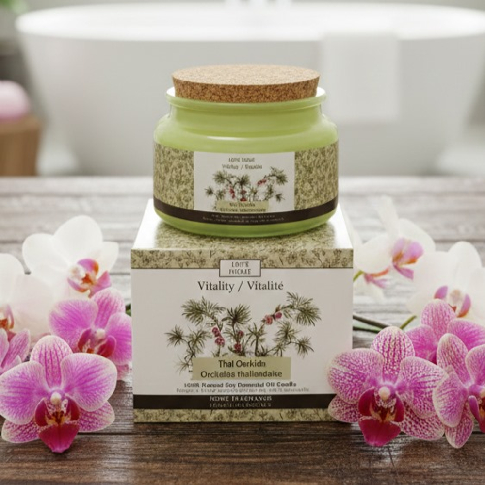 Свеча ароматическая Frövi, тайская орхидея, соевый воск