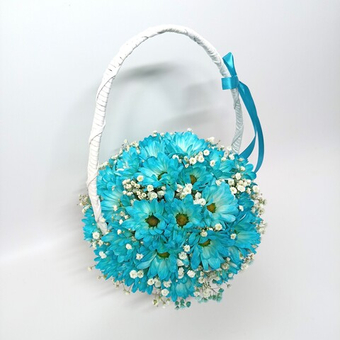 Корзинка хризантем "Мальвина"