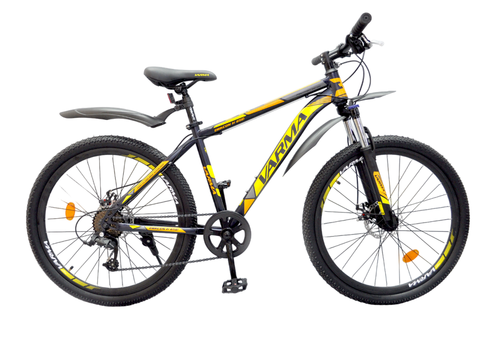 Велосипед 26" VARMA DRACON H65D 26" р.17 черно-оранжевый 8 ск.ст.