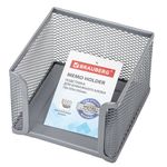 Подставка для бумажного блока BRAUBERG "Germanium" металлическая, 78*105*105 мм, серебристая, 231945