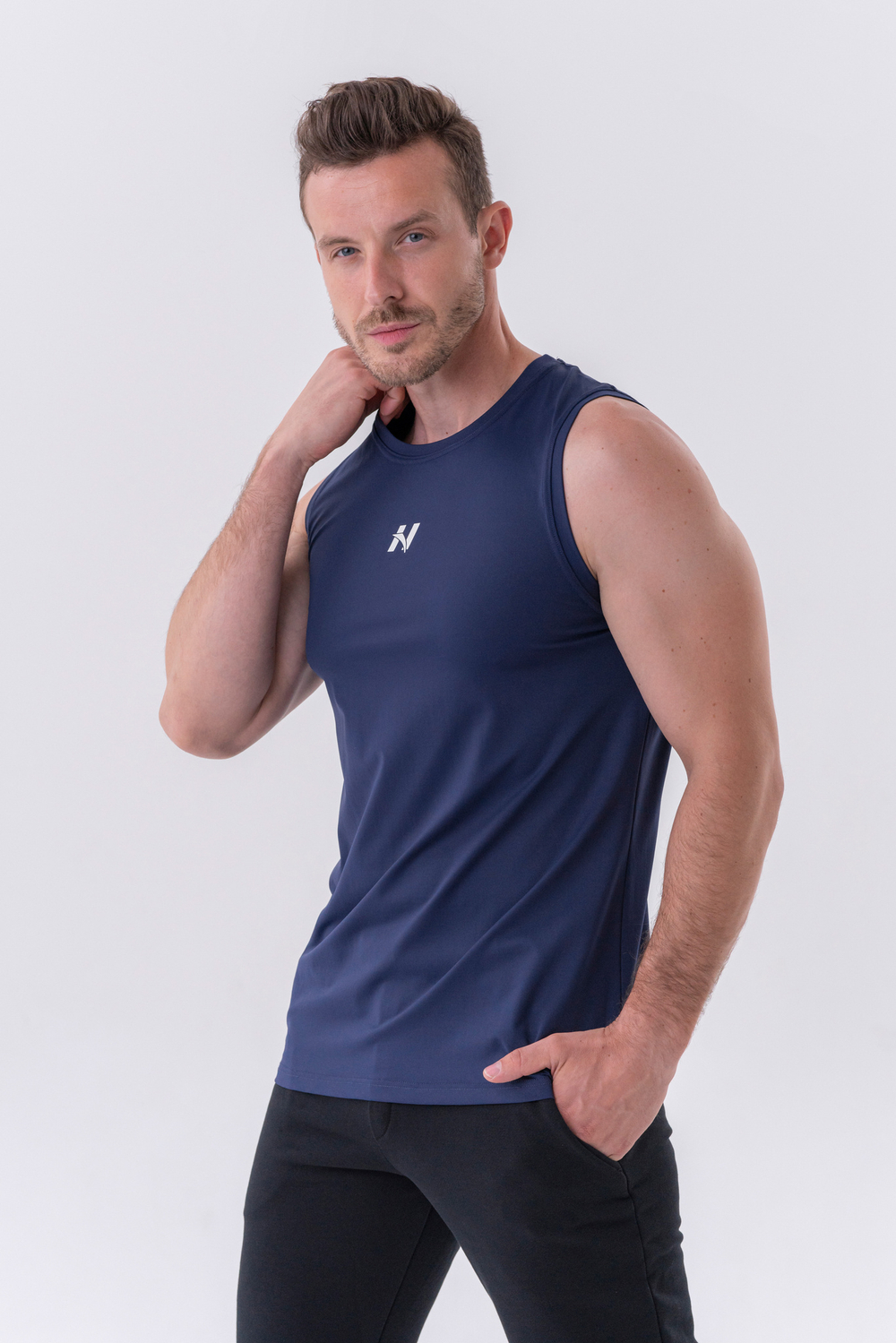 Мужская майка Nebbia Functional Sporty Tank Top “Power” 322 D.blue