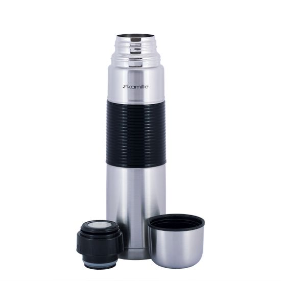 Термос 1000 мл. из нержавеющей стали Kamille KM 2203 с резиновой вставкой