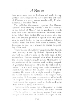 Les chants de Maldoror | comte de Lautréamont
