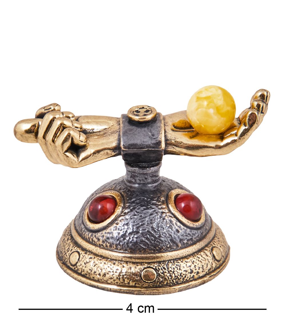 Народные промыслы AM-3920 Фигурка «Флюгер удачи» (латунь, янтарь)