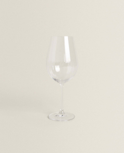 ZARA HOME ПРИПОДНЯТЫЙ ХРУСТАЛЬНЫЙ БОКАЛ ДЛЯ ВИНА