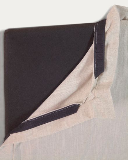 Изголовье из льняной ткани белого цвета Tanit со съемным чехлом 186 x 106 см