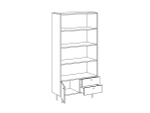 Стеллаж широкий Frida