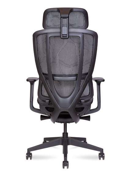 Кресло офисное Норден / Ханк блэк / Hank black / черный пластик / черная сетка