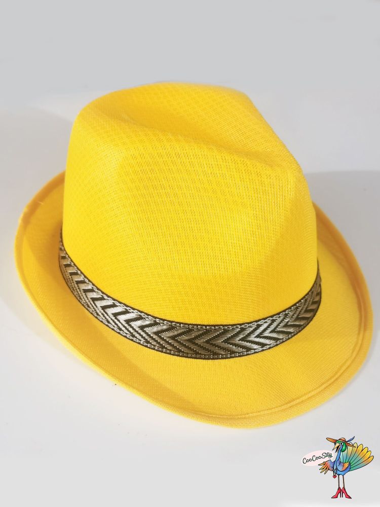 шляпа Стиляга, цвет желтый, ог 58 см