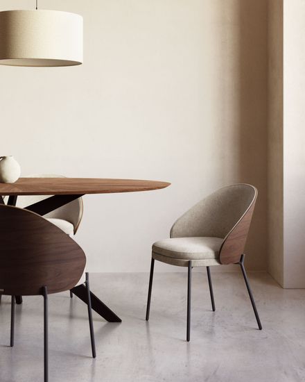 Стул Eamy светло-коричневый из шпона ясеня с отделкой венге La Forma Испания