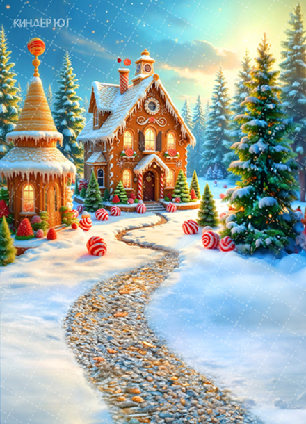 Фотофон "Пряничный домик" арт. ФФ907-62